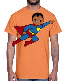 super kid 1#- black boys or men- Cotton Tee
