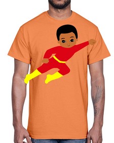 super kid 4#- black boys or men- Cotton Tee