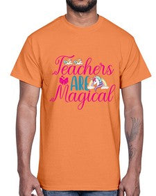 teachers are magical 429#- unicorn- Cotton Tee
