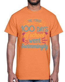 the first one hundred days of school went swimmingly 940#- one hundred days- Cotton Tee