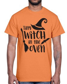 tiny witch in the oven 18#- witch- Cotton Tee