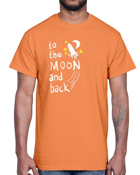 to the moon and back 9#- moon- Cotton Tee