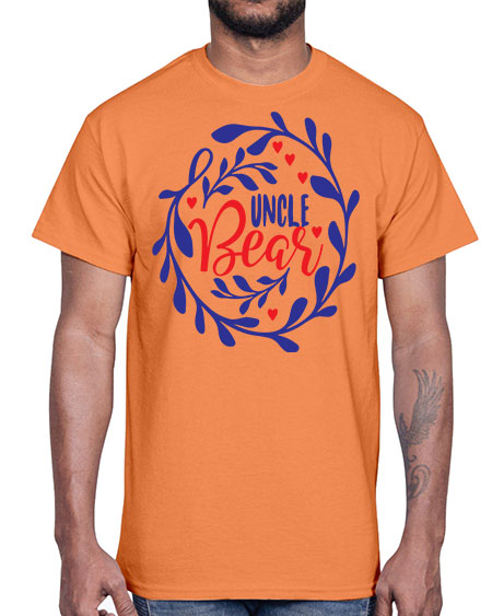 uncle bear 281#- bears - animals- Cotton Tee