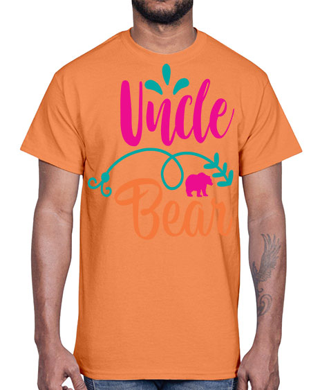 uncle bear 283#- bears - animals- Cotton Tee