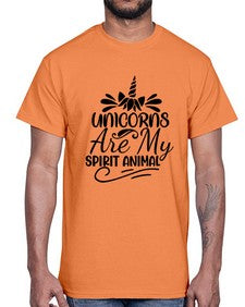 unicorns are my spirit animal 525#- unicorn- Cotton Tee