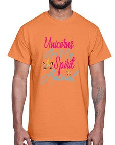 unicorns are my spirit animal 526#- unicorn- Cotton Tee