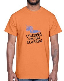 unicorns are the new thing 531#- unicorn- Cotton Tee