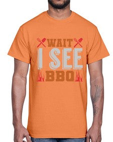 wait i see bbq 457#- bbq- Cotton Tee