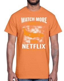 watch more sunsets then netflix  48#- airplane- Cotton Tee