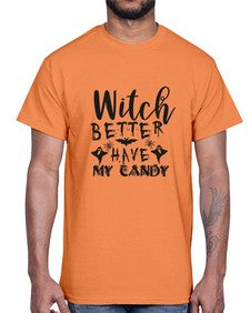 witch better have my candy 15#- witch- Cotton Tee