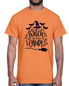 witch better have my candy 17#- witch- Cotton Tee