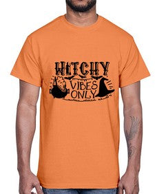 witchy vibes only 3#- witch- Cotton Tee