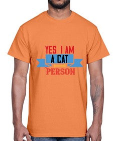 yes i am acat person Style 123#- cats- Cotton Tee