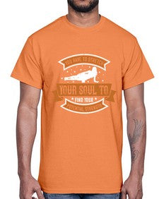 you have to stretch your soul to find your potential strength  654#- yoga- Cotton Tee