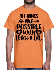 All Things Are Possible Style 75#- cats- Cotton Tee