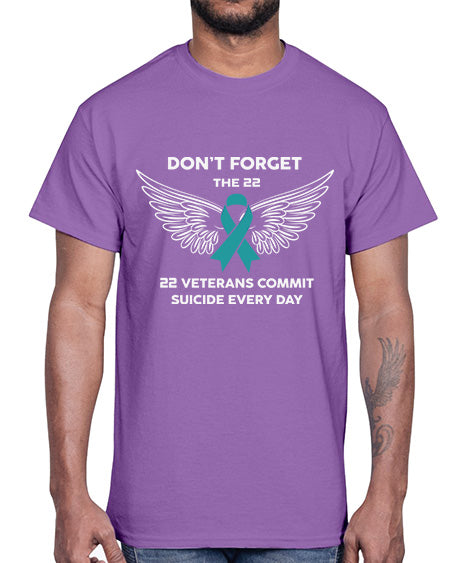 22 Veterans Dont forget the 28#- PTSD- Cotton Tee