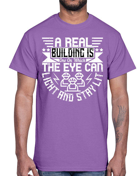A real building is one on which the eye can light and stay lit Style 22#- architect- Cotton Tee