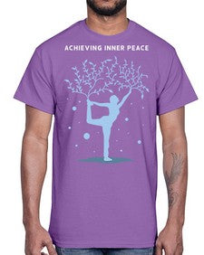 Achieving Inner Peace 102#- yoga- Cotton Tee