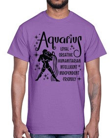 Aquarius 64#- aquarius- Cotton Tee