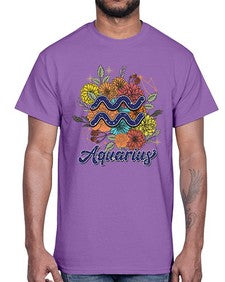 Aquarius 7#- aquarius- Cotton Tee