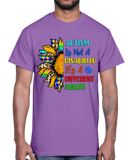 Autism is not a disabilitu its a different abiliti- autism- Cotton Tee