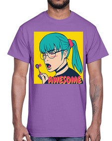 Awesome 244#- art pop art- Cotton Tee