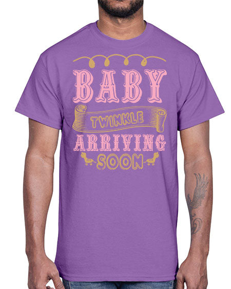Baby Rwinkle arriving soon Style 30#- baby shower- Cotton Tee