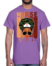 Black Nurse African Melanin Juneteenth 22#- black juneteenth- Cotton Tee