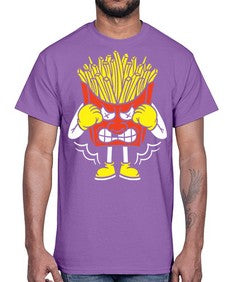 Boxing fries 24#- cartoon food- Cotton Tee