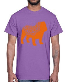 BulldogMandala 281#- mandala- Cotton Tee