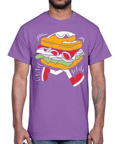 Burger 1#- cartoon food- Cotton Tee