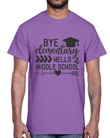 Bye elementary hello middle school 31#- eighth grade- Cotton Tee