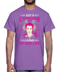 Capricorn chick 193#- capricorn- Cotton Tee