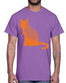CatMandala 324#- mandala- Cotton Tee