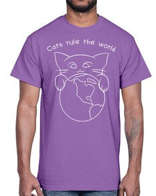 Cats Rule the World- cats- Cotton Tee