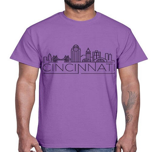 Cincinnati Minimal Skyline 587#- cities- Cotton Tee