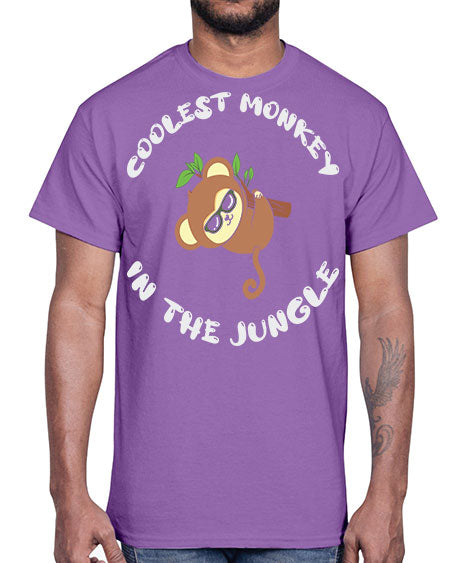 Collest Monkey in the Jungle 3#- monkey- Cotton Tee