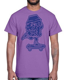 Cookies skating 75#- cartoon food- Cotton Tee