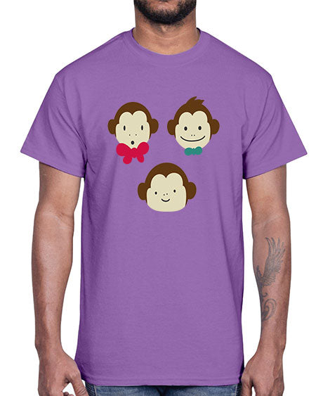 Cute_little_monkeys_5425- monkey- Cotton Tee