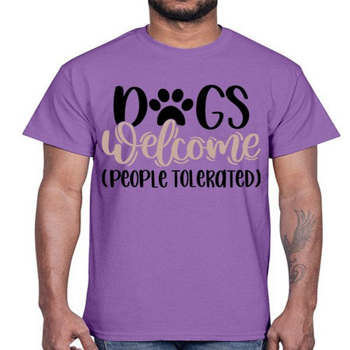 Dogs Welcome Style 21#- dogs- Cotton Tee