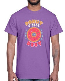 Donut stress 3#- cartoon food- Cotton Tee
