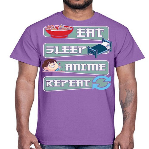 Eat Sleep Anime Repeat Anime Manga 227#- anime- Cotton Tee