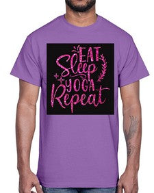 Eat Sleep Yoga Repeat  207#- yoga- Cotton Tee