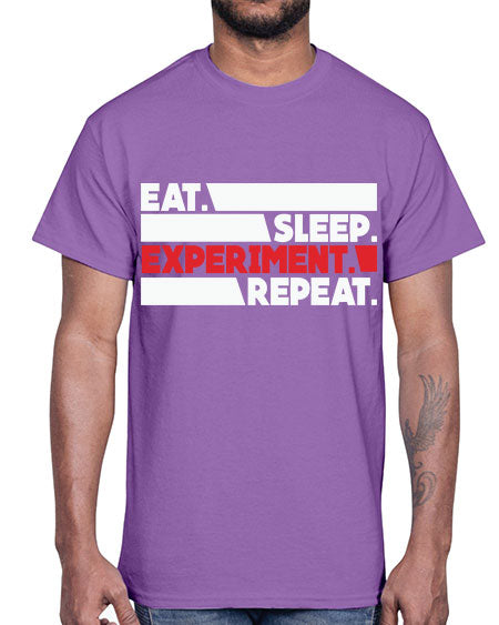EatSleepExperimentRepeatScientistSkinite Scientist Skinite 274#- general science- Cotton Tee