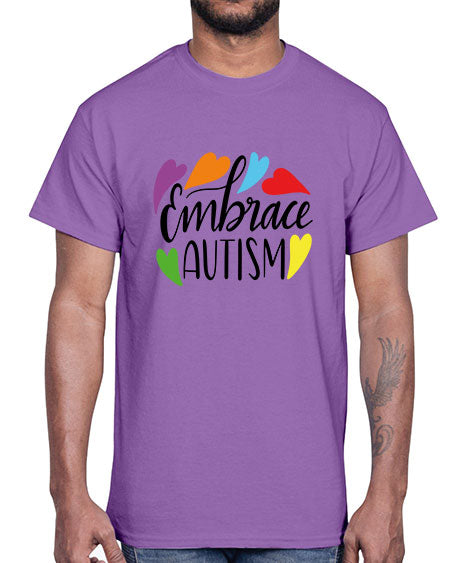 Embrace autism 485#- autism- Cotton Tee