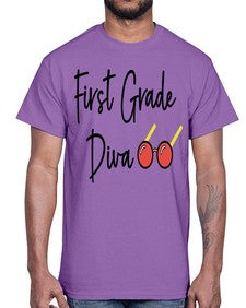 First Grade Diva 124#- first grade- Cotton Tee