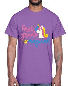 First Grade Is Magical 143#- first grade- Cotton Tee