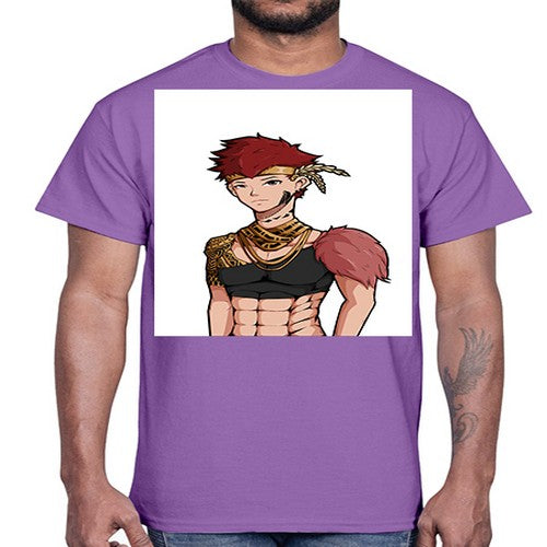 Forest tribal boy 67#- anime- Cotton Tee
