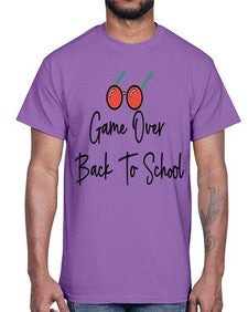 Game Over Back To School one hundred 218#- general school- Cotton Tee