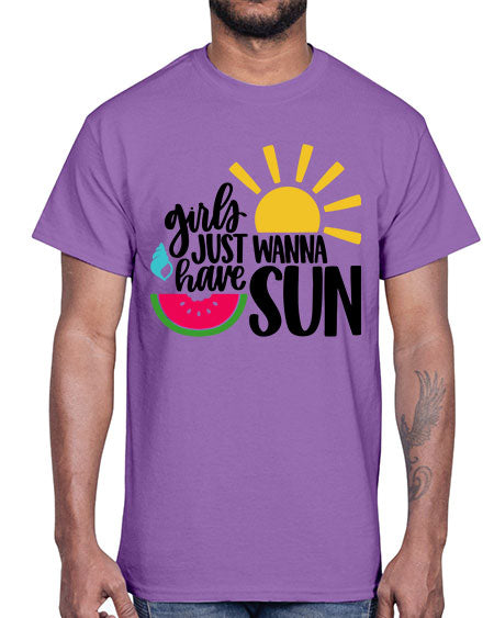 Girls Just Wanna Have Sun Style 44#- summer- Cotton Tee